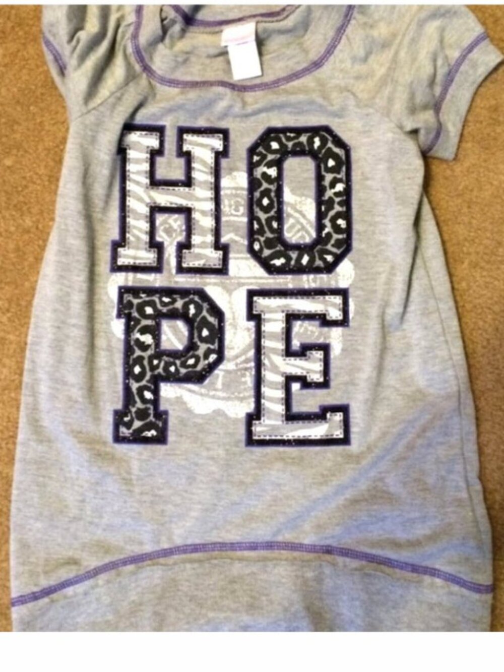 KIDS Xhilaration Gray HOPE Shirt